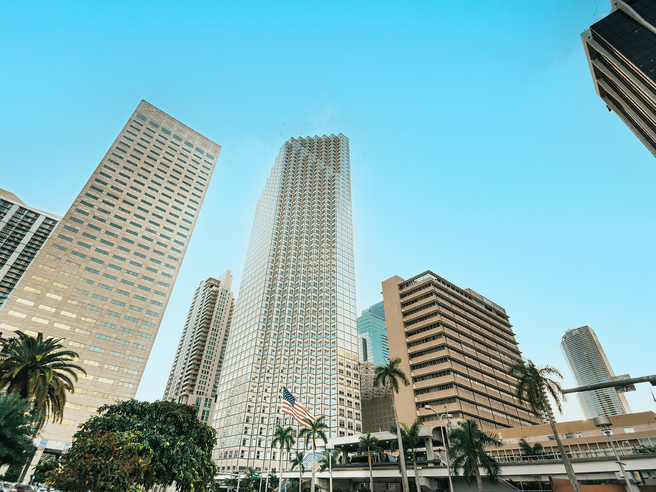a group of tall buildings