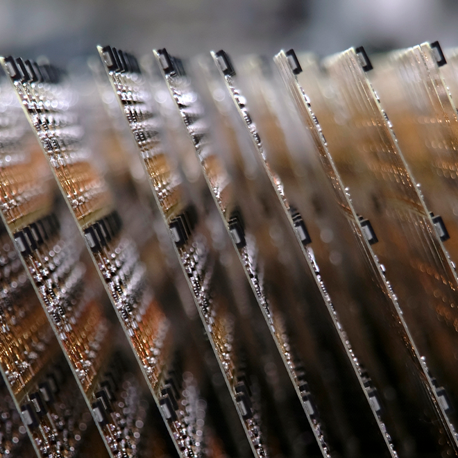 a close up of a computer chip