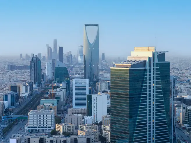 a group of tall buildings
