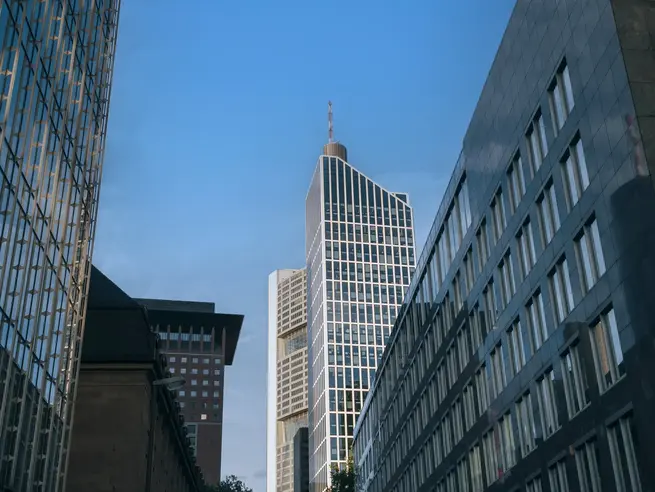 a group of tall buildings